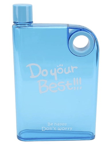 Water Bottle, Multifunctional Portable 420ml Capacity Space Saving Plastic Travel Mug with Round Hole for School Use (Blue) - Image 3